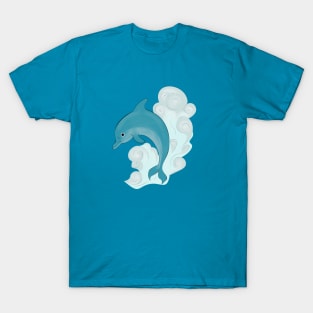 Happy Dolphin with wave T-Shirt